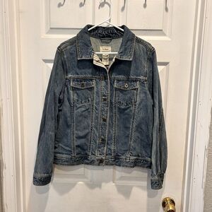 Vintage L.L.‎ Bean Women’s Denim Trucker Jacket Sz Large 90’s